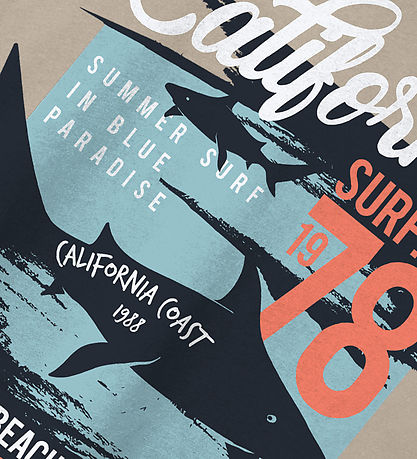 Name It T-shirt - NkmHirlan - Island Fossil m. Print