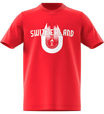 adidas Performance T-Shirt - Switzerland - Pure Ruby adidas Performance T-Shirt - Switzerland - Pure Ruby
