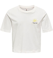 Kids Only T-shirt - KogRex - Cloud Dancer/Sun Kids Only T-shirt - KogRex - Cloud Dancer/Sun