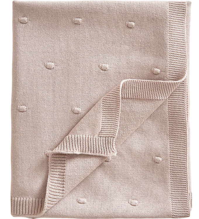 Jack o Juno Tæppe - 80x100 cm - Strik - Bubble - Dusty Pink