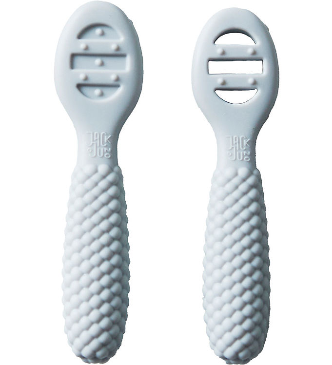Jack o Juno Babyskeer - Silikone - 2-pak - Bubble - Glacier Grey
