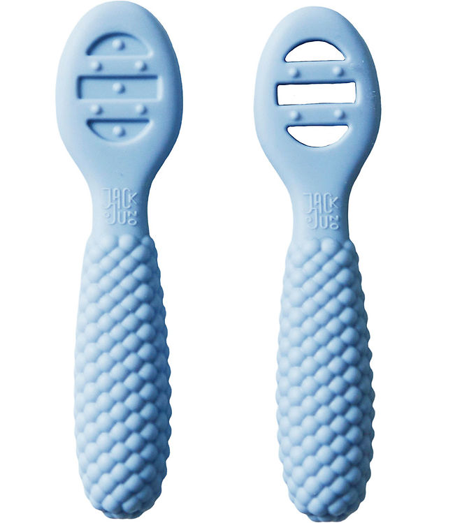 Jack o Juno Babyskeer - Silikone - 2-pak - Bubble - Pale Blue