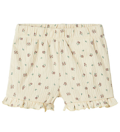 Name It Shorts - NbfJannis - Bleached Sand w. Flowers