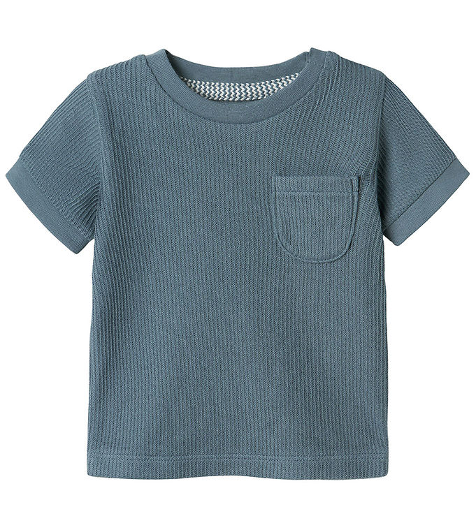 Name It NbmJush Rib T-shirt - Blue Mirage