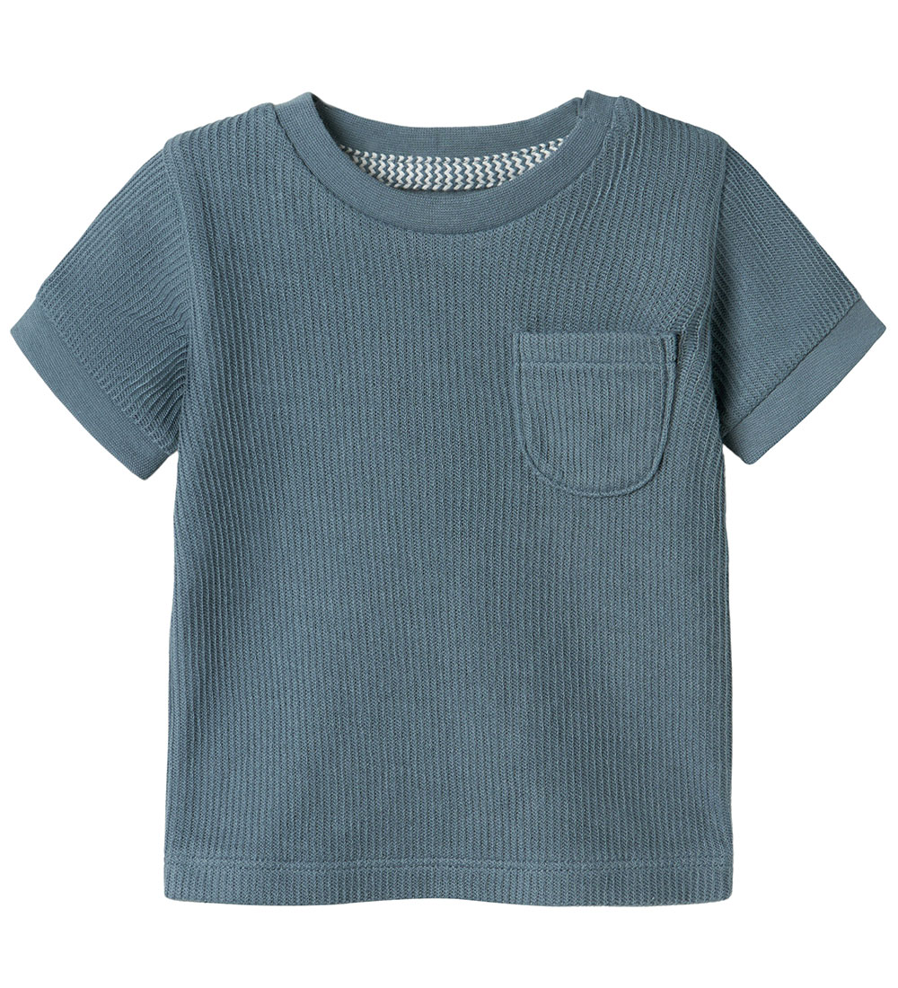 Name It T-Shirt - Rib - NbmJush - Blue Mirage - Name It - 68 - T-Shirts