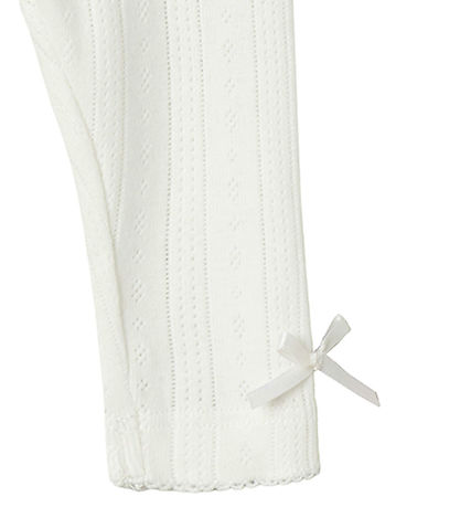 Name It Leggings - NbfHappy - Cloud Dancer m. Hulmønster