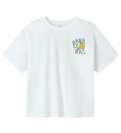 Name It T-shirt - NkmJacob - Bright White/Lemon Drop