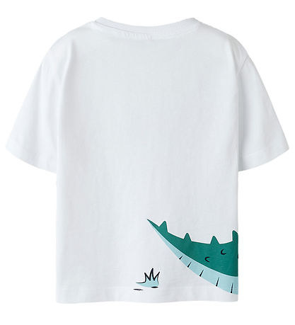 Name It T-shirts - NmmHelge - 3-Pack - Lucent White/W Aquatic/De