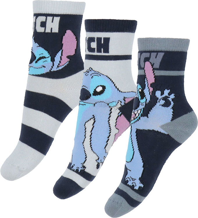 Name It Strømper - 3-Pak - NmmAhan - Stitch - Navy Blazer/Pearl