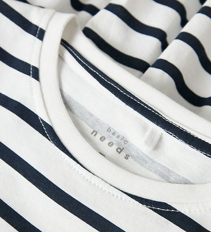 Name It Kjole - NkfVigga - Bright White/Stripe