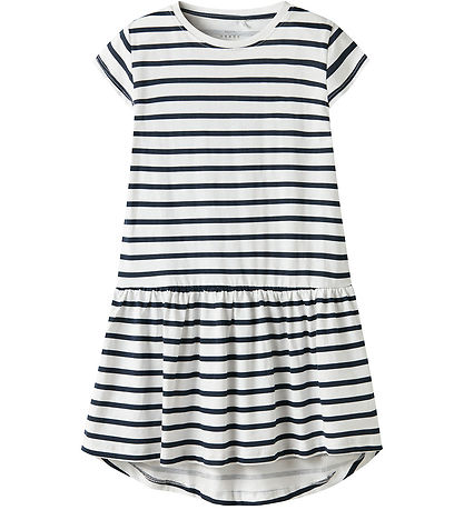 Name It Kjole - NkfVigga - Bright White/Stripe