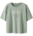 Name It T-shirt - NkfVeen - Aqua Gray/Flamingo