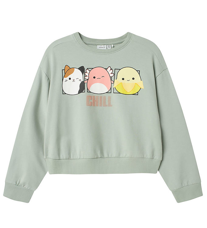 Name It Sweatshirt - NkfMomira - Squishmallows - Aqua Gray