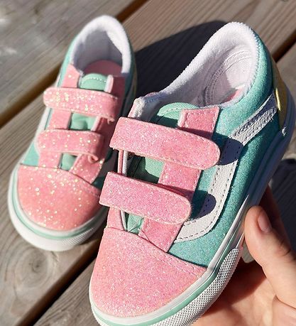Vans Sko - Old Skool V - Pastel Multi - Glitter Vans Sko - Old Skool V - Pastel Multi - Glitter