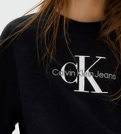 Calvin Klein Bluse - Strikket - Monologo - Sort