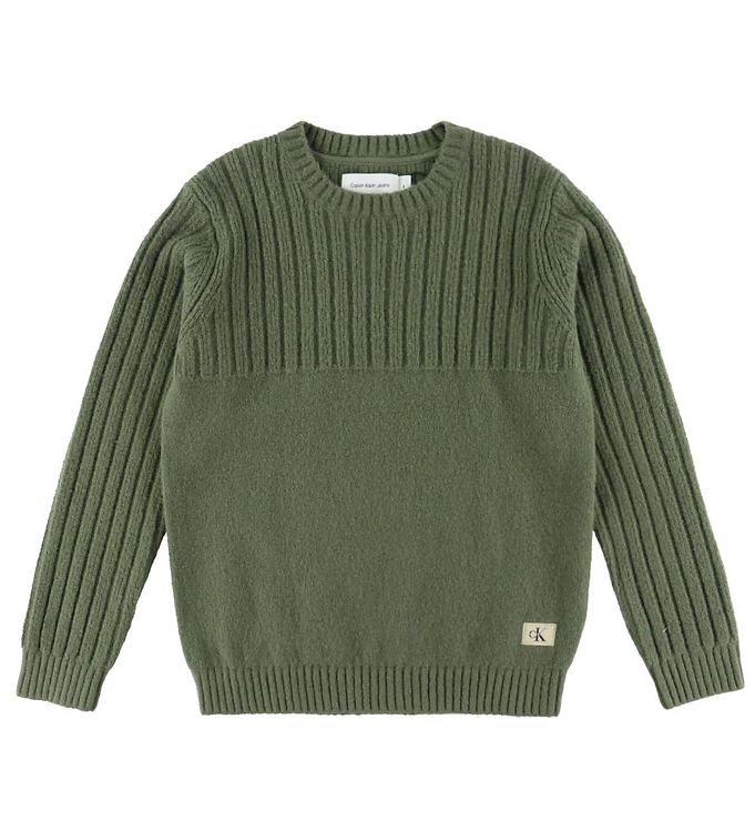 Calvin Klein Bluse - Strik - Dusty Olive