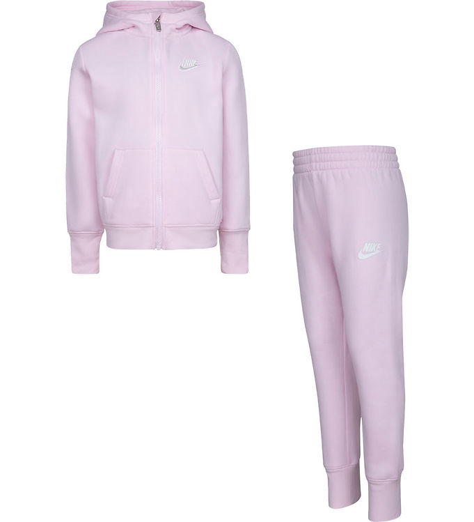 Nike Sweatsæt - Cardigan/Sweatpants - Pink Foam
