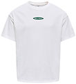 Kids Only T-shirt - KogPhoebe Life - Cloud Dancer/Guava Kids Only T-shirt - KogPhoebe Life - Cloud Dancer/Guava