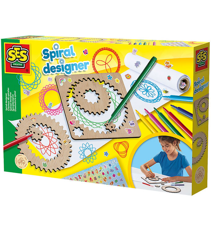 SES Creative Kreasæt - Spiraltegnesæt Af Træ