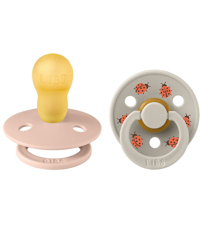 BIBS Colour Studio Rund Naturgummi Sut Str. 3 2-Pak - Ladybug Blush Mix