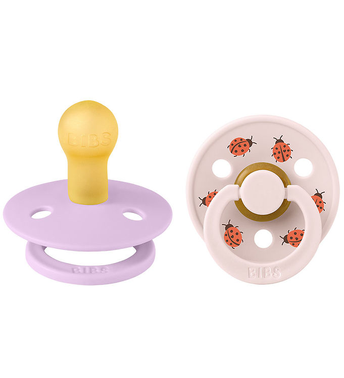 BIBS Colour Studio Ladybug Rund Naturgummi Sutter Str. 1 2-pak - Violet Sky Mix