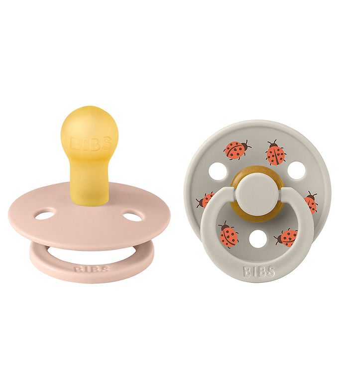 BIBS Studio Colour Ladybug Rund Sut Naturgummi Str. 1 2-pak - Blush Mix