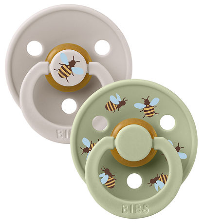 BIBS Colour Sutter - Str. 2 - 2-pak - Rund - Mushroom Mix