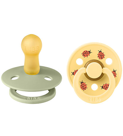 BIBS Colour Sutter - Str. 2 - 2-pak - Rund - Sage Mix