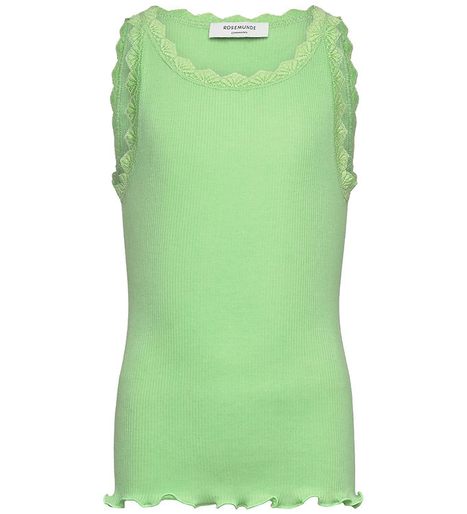 Rosemunde Top - Rib - Modal/Bomuld - Balta - Pistachio Green