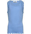 Rosemunde Top - Rib - Modal/Bomuld - Balta - Little Boy Blue Rosemunde Top - Rib - Modal/Bomuld - Balta - Little Boy Blue