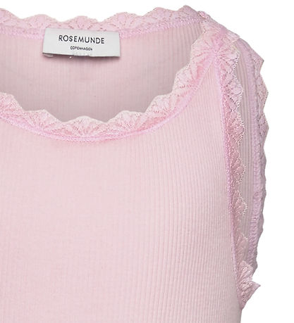 Rosemunde Top - Rib - Modal/Bomuld - Balta - Pink-a-Boo