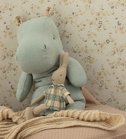 Maileg Bamse - Safari Friends - Flodhest - Medium - Blå/Grå