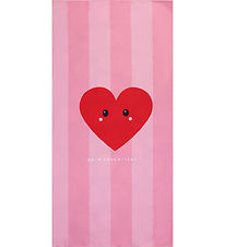 Swim Essentials Håndklæde - Microfiber - 135x65 cm - Red Hearts