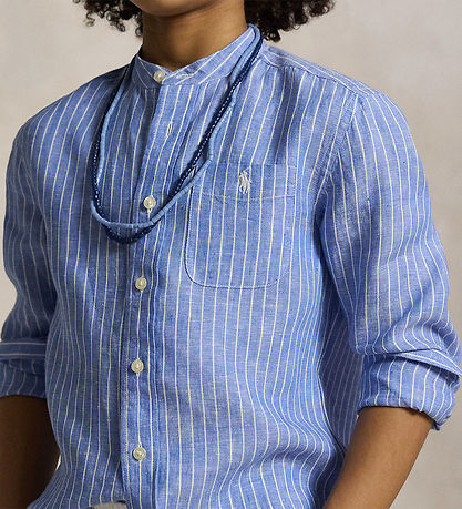 Polo Ralph Lauren Shirt - Postman - Blue/White Striped