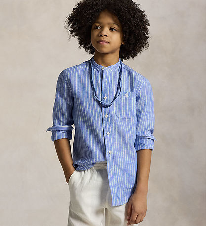 Polo Ralph Lauren Shirt - Postman - Blue/White Striped