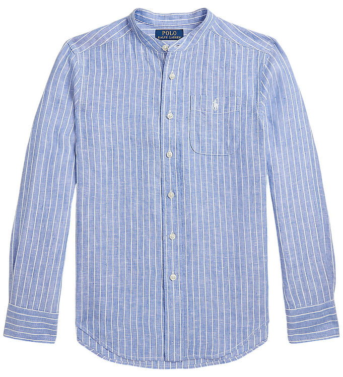 Polo Ralph Lauren Skjorte - Postboy - Blå/Hvidstribet