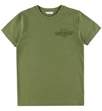 GANT T-shirt - Tonal - Washed Olive GANT T-shirt - Tonal - Washed Olive