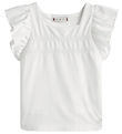 Tommy Hilfiger Top - Ruffle - Hvid Tommy Hilfiger Top - Ruffle - Hvid