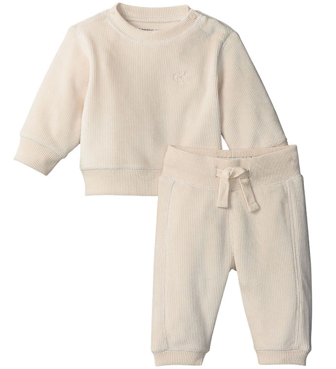 Calvin Klein Gaveæske - Velvet Fleece Sæt - Whitecap Gray