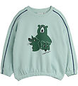 Mini Rodini Sweatshirt - Camp Rodini - Lysegrøn m. Vilde Dyr Mini Rodini Sweatshirt - Camp Rodini - Lysegrøn m. Vilde Dyr