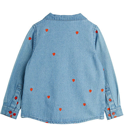 Chemise Mini Rodini - Denim - Bleu av. Cœurs Chemise Mini Rodini - Denim - Bleu av. Cœurs