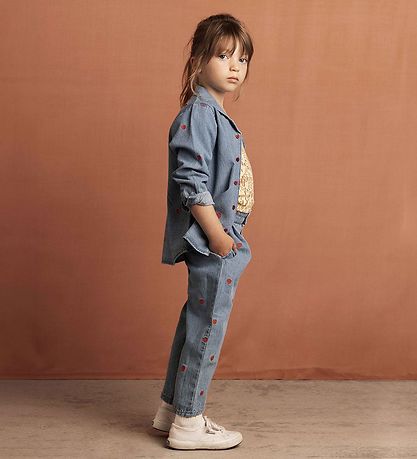Chemise Mini Rodini - Denim - Bleu av. Cœurs Chemise Mini Rodini - Denim - Bleu av. Cœurs