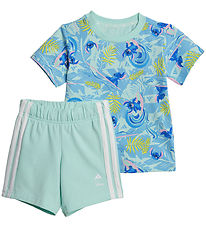 adidas Performance Shortssæt - Stitch - I DY LS T - SEFLAQ/MULTC adidas Performance Shortssæt - Stitch - I DY LS T - SEFLAQ/MULTC