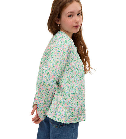 Vero Moda Girl Cardigan - VmIris - Quilted - Cloud Dancer/Ditsy