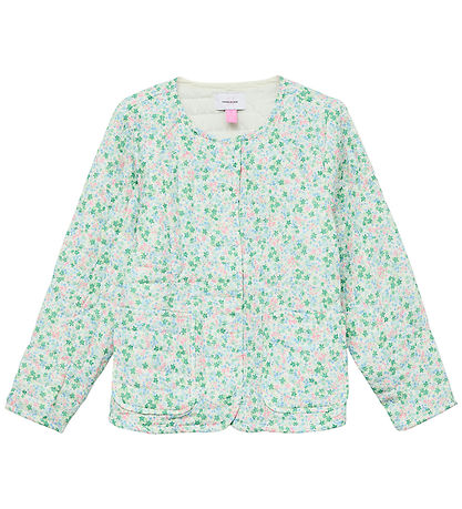 Vero Moda Girl Cardigan - VmIris - Quilted - Cloud Dancer/Ditsy