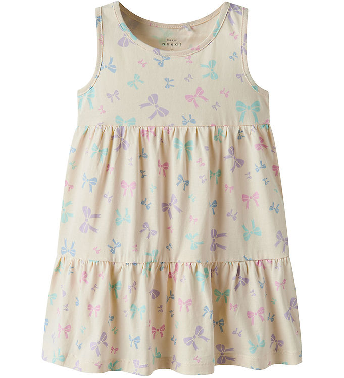 Name It Kjole Buttercream Med Sløjfeprint - Str. 2y 92cm