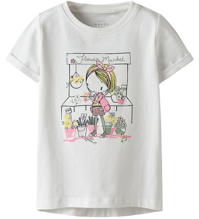 Name It T-shirt - NmfVix - Bright White/Market