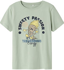 Name It T-shirt - NkmJalka - Aqua Gray/Lemon Meringue Name It T-shirt - NkmJalka - Aqua Gray/Lemon Meringue