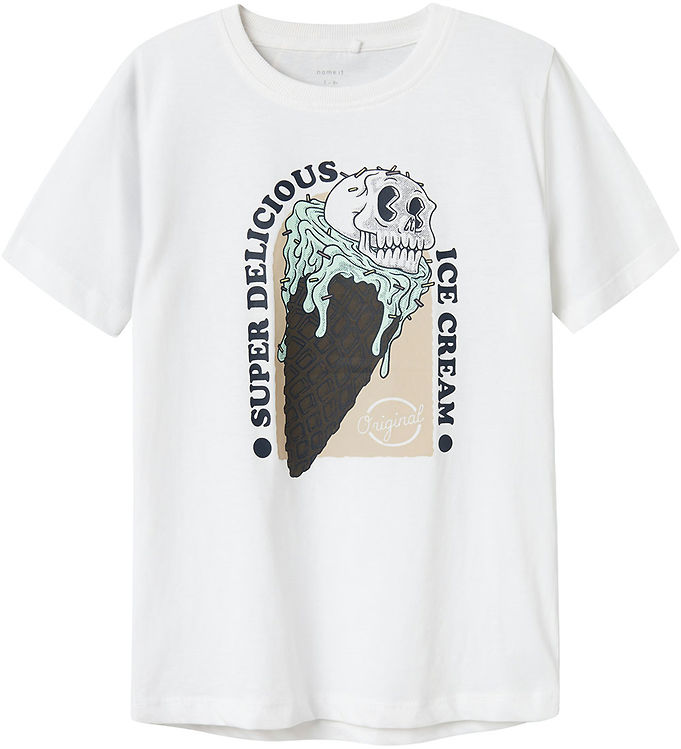 Name It T-shirt - NkmJalka - Bright White/Honeydrew