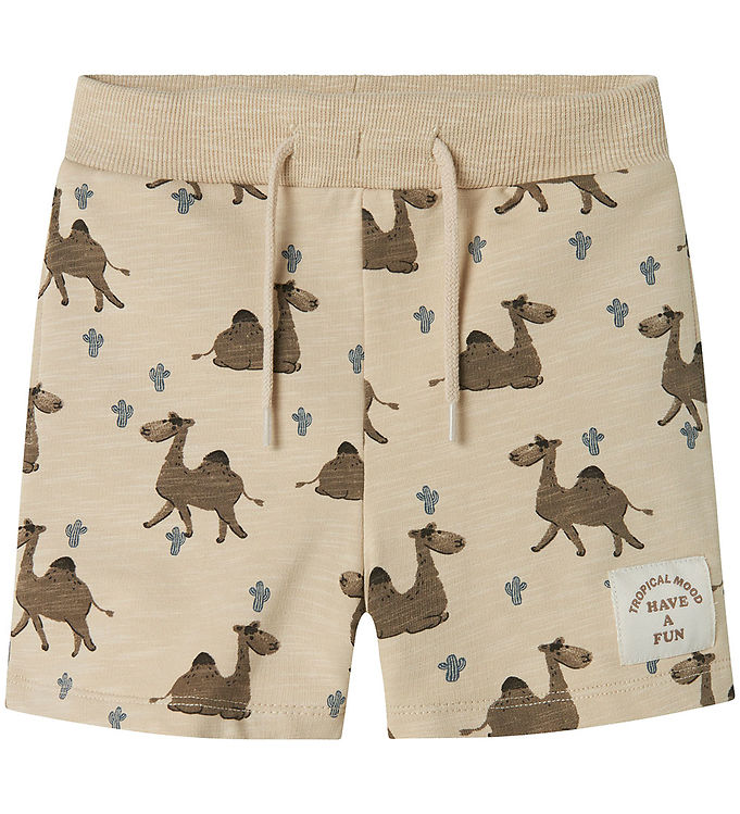 Name It Sweatshorts Peyote Med Dromedarprint - Str. 5y 110cm